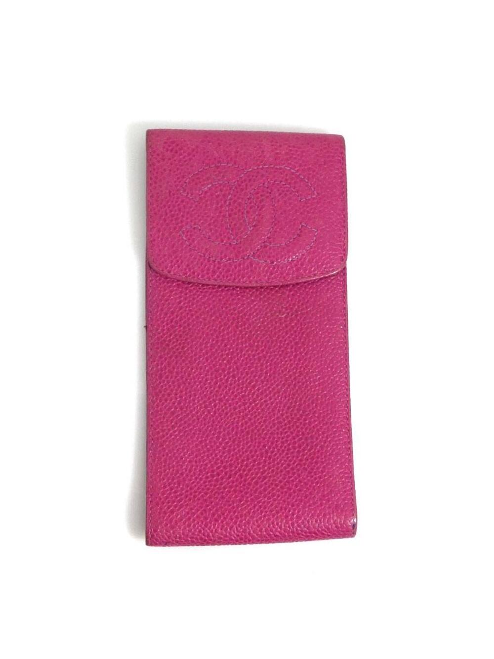 Auth Chanel Cc Logo Glasses Case #319827C21B